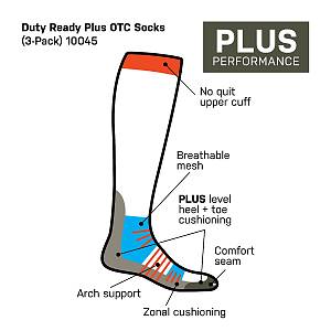 5.11 Κάλτσες Duty Ready Plus OTC  (3-Pack)