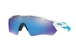 Oakley Radar Ev Path Ανδρικά Γυαλιά Ηλίου με Λευκό Κοκκάλινο Σκελετό και Μπλε Καθρέφτη Φακό OO9208-57