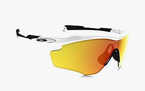 Oakley M2 Frame XL Ανδρικά Γυαλιά Ηλίου με Λευκό Κοκκάλινο Σκελετό και Πορτοκαλί Καθρέφτη Φακό OO9343-05