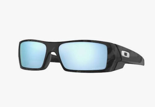Oakley GasCan Ανδρικά Γυαλιά Ηλίου με Μαύρο Κοκκάλινο Σκελετό και Γαλάζιο Polarized Καθρέφτη Φακό OO9014-D4