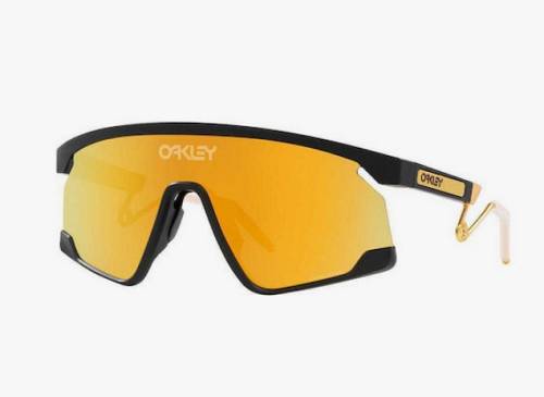 Oakley Ανδρικά Γυαλιά Ηλίου με Μαύρο Σκελετό και Κίτρινο Καθρέφτη Φακό OO9237-01