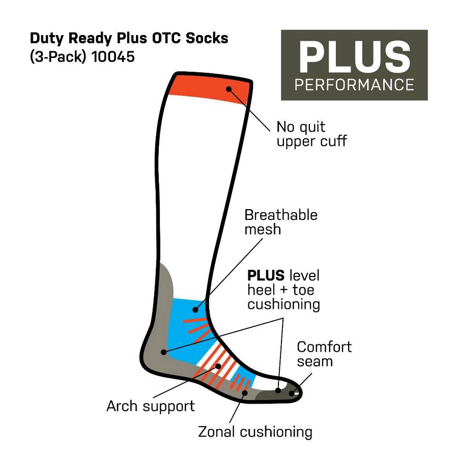 5.11 Κάλτσες Duty Ready Plus OTC  (3-Pack)