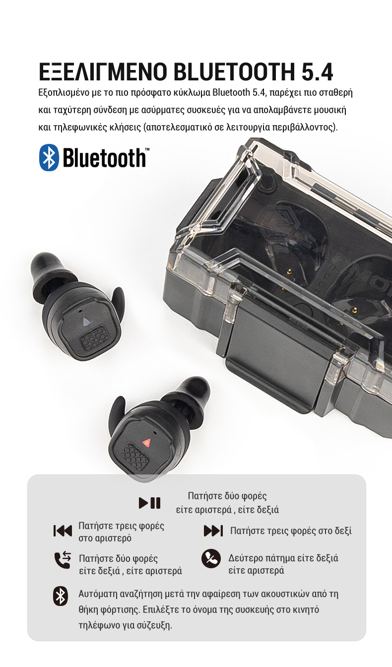EARMOR Ηλεκτρονικές ωτοασπίδες M20T PRO