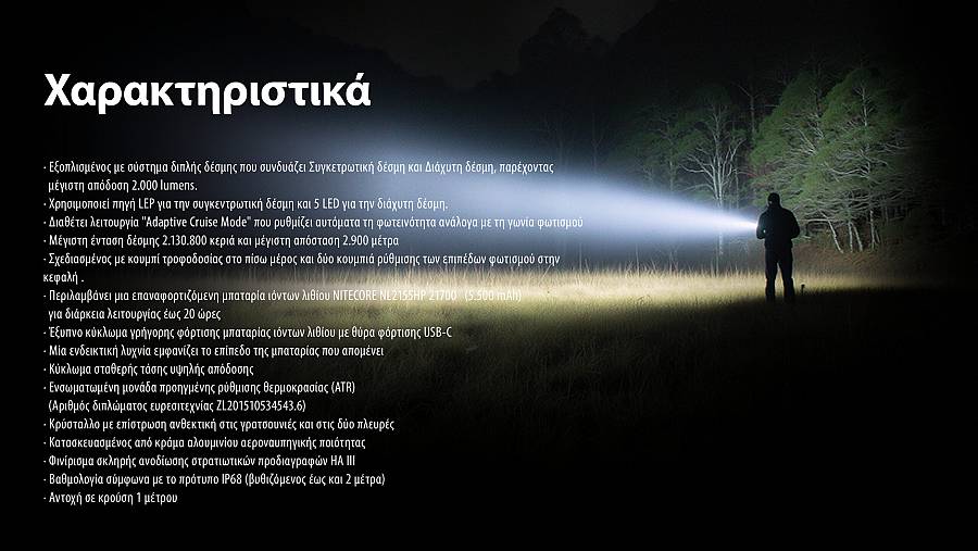 NITECORE Φακός P40 Precise