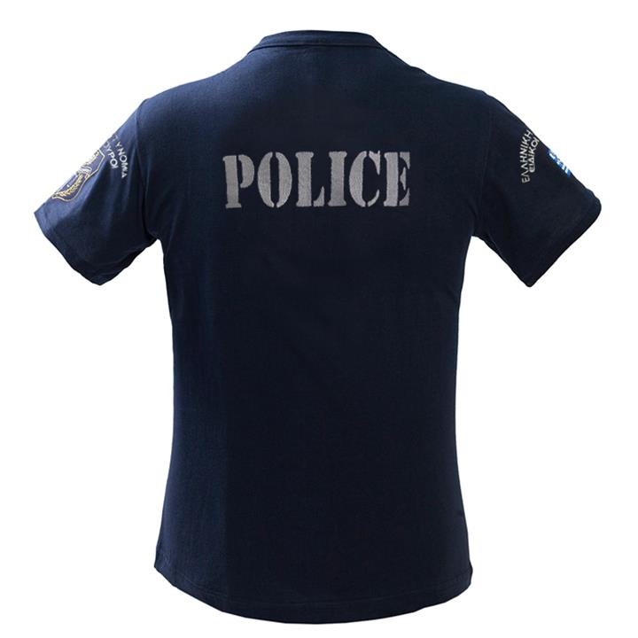 Τ-Shirt μακό με κέντημα Ειδικοί Φρουροί (μπλέ - μαύρο)