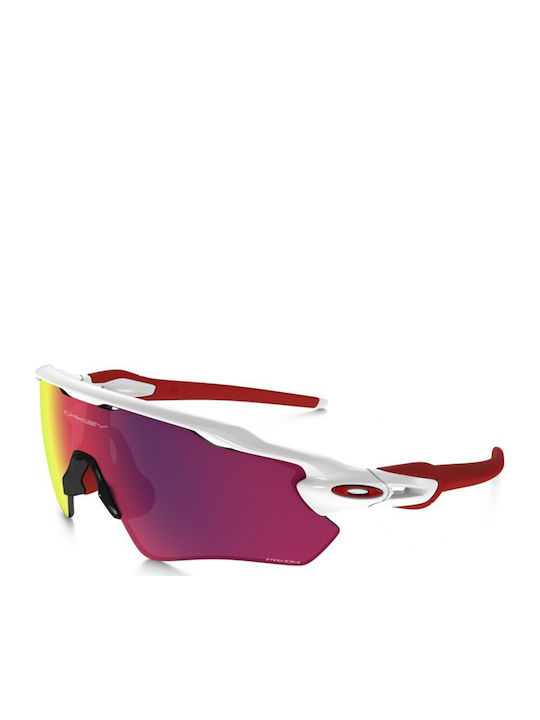 Oakley Radar Ev Path Ανδρικά Γυαλιά Ηλίου με Λευκό Κοκκάλινο Σκελετό και Μωβ Φακό OO9208-05
