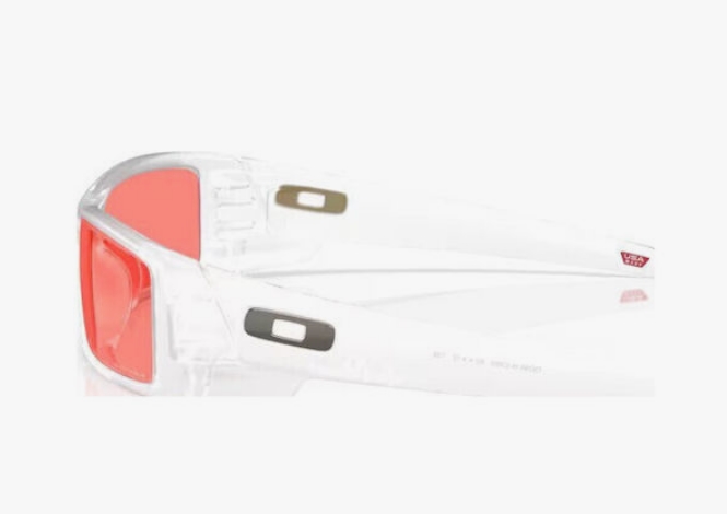Oakley GasCan Ανδρικά Γυαλιά Ηλίου με Διάφανο Κοκκάλινο Σκελετό και Κόκκινο Φακό OO9014-C9