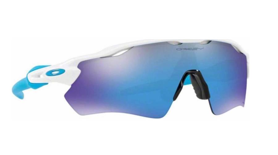 Oakley Radar Ev Path Ανδρικά Γυαλιά Ηλίου με Λευκό Κοκκάλινο Σκελετό και Μπλε Καθρέφτη Φακό OO9208-57