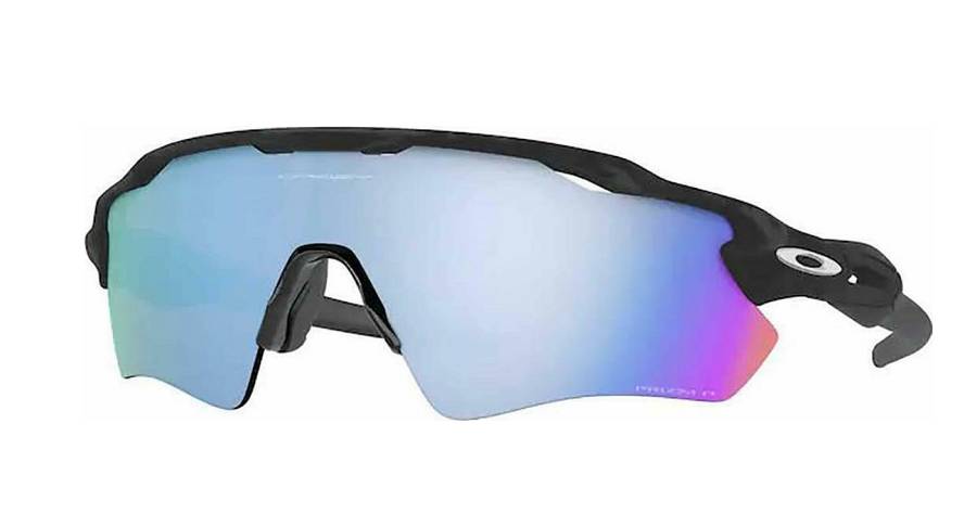 Oakley Radar Ev Path με Μαύρο Κοκκάλινο Σκελετό και Μπλε Polarized Καθρέφτη Φακό OO9208-C0