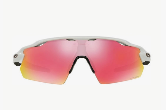 Oakley Radar Ev Pitch Ανδρικά Γυαλιά Ηλίου με Λευκό Κοκκάλινο Σκελετό και Κόκκινο Καθρέφτη Φακό OO9211-04