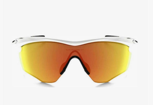 Oakley M2 Frame XL Ανδρικά Γυαλιά Ηλίου με Λευκό Κοκκάλινο Σκελετό και Πορτοκαλί Καθρέφτη Φακό OO9343-05