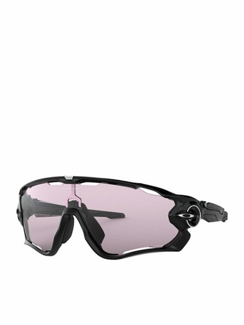 Oakley Jawbreaker Ανδρικά Γυαλιά Ηλίου με Μαύρο Κοκκάλινο Σκελετό και Ροζ Φακό OO9290-54