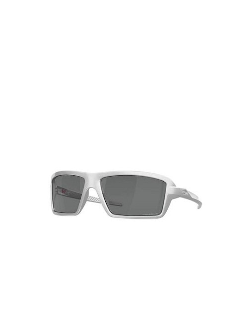 Oakley Cables Ανδρικά Γυαλιά Ηλίου με Λευκό Κοκκάλινο Σκελετό και Γκρι Polarized Φακό OO9129-12