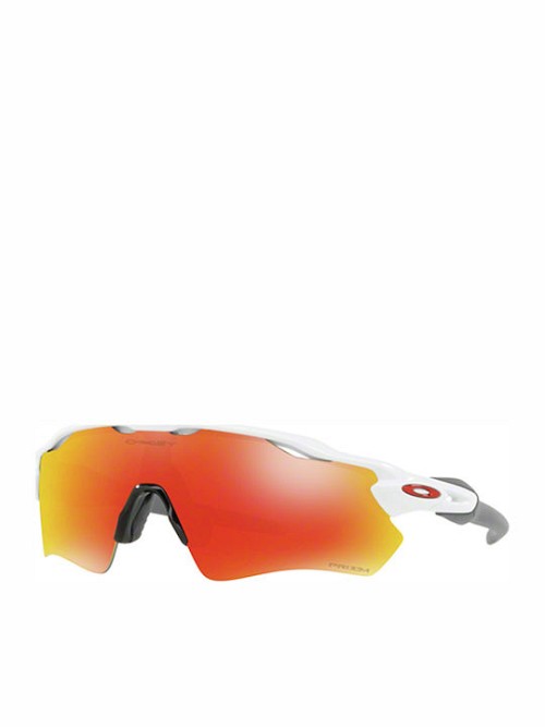 Oakley Radar EV Path Ανδρικά Γυαλιά Ηλίου με Λευκό Κοκκάλινο Σκελετό και Κόκκινο Καθρέφτη Φακό OO9208-72
