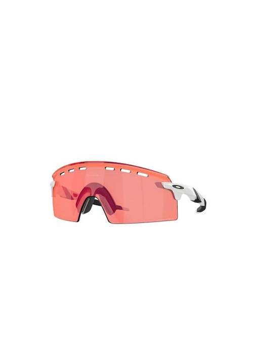 Oakley Encoder Strike Vented Ανδρικά Γυαλιά Ηλίου με Λευκό Κοκκάλινο Σκελετό και Πορτοκαλί Φακό OO9235-03