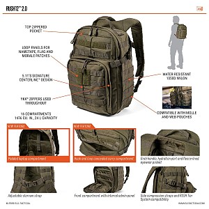 56561 5.11 Tactical Σακίδιο RUSH12™ 2.0